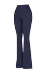 Slim Fit Logo Baskılı Yüksek Bel İspanyol Paça Kadın Eşofman Altı 932455-7459 LACİVERT