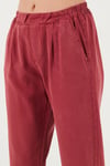 Slim Fit Normal Bel Boru Paça Kadın Pantolon 668YP5372 BORDO