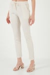 Slim Fit Normal Bel Cepli Kadın Pantolon 5865297 TAŞ