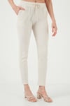 Slim Fit Normal Bel Cepli Kadın Pantolon 5865297 TAŞ