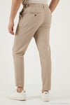 Slim Fit Normal Bel Daralan Paça Erkek Pantolon 6843654 VİZON