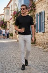 Slim Fit Normal Bel Daralan Paça Erkek Pantolon 6841483 TAŞ