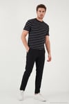 Slim Fit Normal Bel Daralan Paça Erkek Pantolon 6843649 SİYAH
