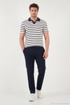 Slim Fit Normal Bel Daralan Paça Erkek Pantolon 6843649 LACİVERT