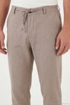 Slim Fit Normal Bel Daralan Paça Erkek Pantolon 6843649 BEJ