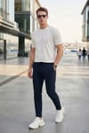 Slim Fit Normal Bel Daralan Paça Erkek Pantolon 6841483 LACİVERT