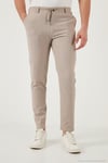 Slim Fit Normal Bel Daralan Paça Erkek Pantolon 6841483 BEJ