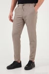 Slim Fit Normal Bel Daralan Paça Erkek Pantolon 6843649 VİZON