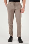 Slim Fit Normal Bel Daralan Paça Erkek Pantolon 6843649 VİZON