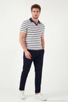 Slim Fit Normal Bel Daralan Paça Erkek Pantolon 6843654 LACİVERT