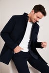Slim Fit Pamuklu Kaşe Erkek Kaban 5841012 LACİVERT
