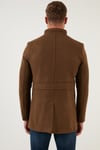 Slim Fit Pamuklu Kaşe Erkek Kaban 5841012 TABA