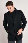 Slim Fit Pamuklu Kaşe Erkek Kaban 5841012 SİYAH