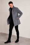 Slim Fit Pamuklu Kaşe Erkek Kaban 5841012 AÇIK GRİ