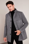 Slim Fit Pamuklu Kaşe Erkek Kaban 5841012 AÇIK GRİ