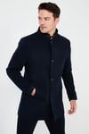 Slim Fit Pamuklu Kaşe Erkek Kaban 5841012 LACİVERT