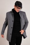 Slim Fit Pamuklu Kaşe Erkek Kaban 5841012 AÇIK GRİ