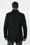 Slim Fit Pamuklu Kaşe Erkek Kaban 5841012 SİYAH