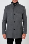 Slim Fit Pamuklu Kaşe Erkek Kaban 5841012 AÇIK GRİ