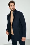Slim Fit Pamuklu Kaşe Erkek Kaban 5841012 LACİVERT