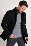 Slim Fit Pamuklu Kaşe Erkek Kaban 5841012 SİYAH