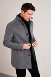 Slim Fit Pamuklu Kaşe Erkek Kaban 5841012 AÇIK GRİ