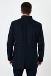 Slim Fit Pamuklu Kaşe Erkek Kaban 5841012 LACİVERT