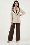 Slim Fit Şal Detaylı Kruvaze Yaka Kadın Ceket 6927665 TAŞ