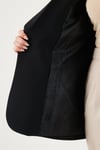 Slim Fit Şal Detaylı Kruvaze Yaka Kadın Ceket 6927665 SİYAH