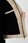 Slim Fit Suni Kürklü Peluş Astarlı Çıkarılabilir Kapüşonlu Şişme Erkek Mont 5761080 B TAŞ