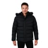 Slim Fit Suni Kürklü Peluş Astarlı Çıkarılabilir Kapüşonlu Şişme Erkek Mont 5761080 B SİYAH