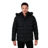 Slim Fit Suni Kürklü Peluş Astarlı Çıkarılabilir Kapüşonlu Şişme Erkek Mont 5761080 B SİYAH