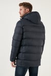 Slim Fit Suya ve Rüzgara Dayanıklı Çıkarılabilir Kapüşonlu Şişme Erkek Mont 649009 LACİVERT