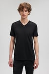Slim Fit V Yaka Pamuklu Erkek T Shirt 061748-900 SİYAH