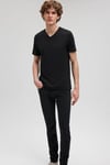 Slim Fit V Yaka Pamuklu Erkek T Shirt 061748-900 SİYAH