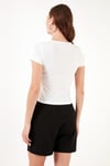 Slim Fit V Yaka Yanları Büzülebilir Kadın Bluz 5864011 EKRU