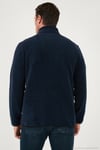 Slim Fit Yarım Fermuarlı Dik Yaka Soğuk Geçirmez 2'li Paket Erkek Polar 5906003S2 HAKİ-LACİVERT
