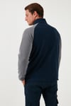 Slim Fit Yarım Fermuarlı Soğuk Geçirmez Kışlık Şardonlu Erkek Polar 5906055 LACİVERT