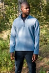 Slim Fit Yarım Fermuarlı Yumuşak Dokulu Şardonlu Soğuk Geçirmez Kışlık Erkek Polar 59060011 KOYU MAVİ