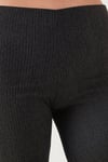 Slim Fit Yüksek Bel Geniş Paça Dokulu Kadın Pantolon 5865944 ANTRASİT