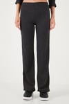 Slim Fit Yüksek Bel Geniş Paça Dokulu Kadın Pantolon 5865944 ANTRASİT