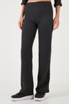 Slim Fit Yüksek Bel Geniş Paça Dokulu Kadın Pantolon 5865944 ANTRASİT