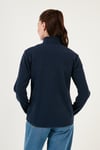 Slim Fit Yumuşak Dokulu Anti-Pilling Tüylenme Yapmayan Yarım Fermuarlı Kadın Polar 5907000 LACİVERT