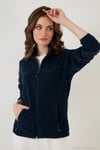 Slim Fit Yumuşak Dokulu Anti-Pilling Tüylenme Yapmayan 2'li Paket Kadın Polar 590700200S2 Fıstık Yeşil-Lacivert