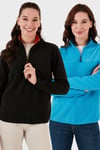 Slim Fit Yumuşak Dokulu Anti-Pilling Tüylenme Yapmayan 2'li Paket Kadın Polar 5907000S2 SİYAH-TURKUAZ