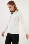 Slim Fit Yumuşak Dokulu Anti-Pilling Tüylenme Yapmayan Yarım Fermuarlı Kadın Polar 5907000 EKRU