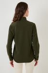 Slim Fit Yumuşak Dokulu Anti-Pilling Tüylenme Yapmayan Yarım Fermuarlı Kadın Polar 5907000 HAKİ