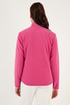 Slim Fit Yumuşak Dokulu Anti-Pilling Tüylenme Yapmayan Yarım Fermuarlı Kadın Polar 5907000 PEMBE