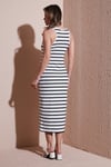 Slim Fit Yuvalak Yaka Düğmeli Midi Boy Kadın Elbise 25Y0375K1 EKRU