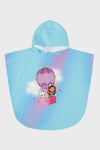 Slipstop Balloon Cat Desenli Pamuklu Kapüşonlu Uv Korumalı Havlu Kız Çocuk Panço SP2512120001 TURKUAZ-MOR